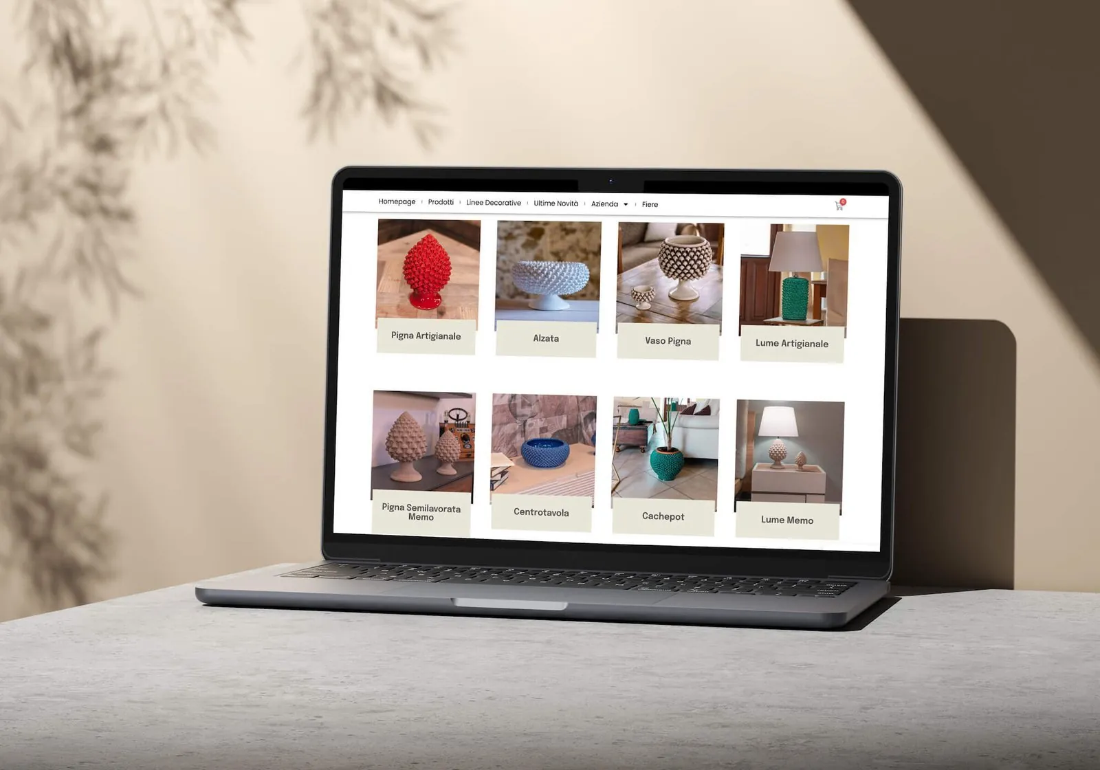 Navigazione catalogo prodotti del pannello B2B